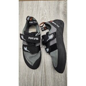 CLIMBX RAVE Climbing Shoes Men's US 6.5 /Women's 7.5 Gray Orange Hook and Loop